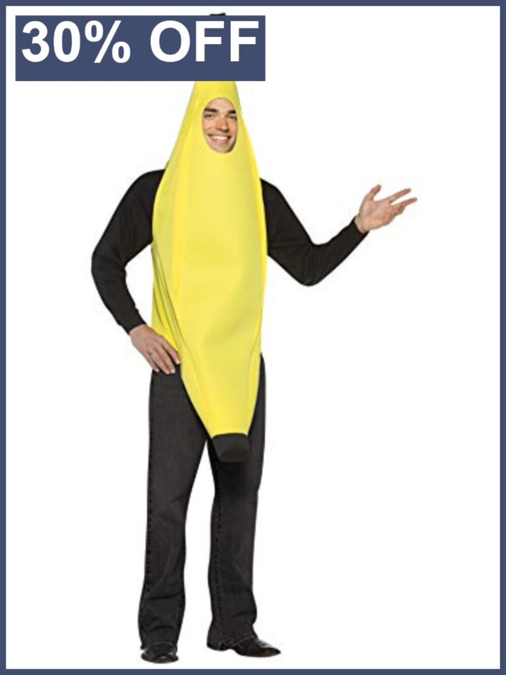 Lightweight Banana Costume Adult One Size Pullover Tunic